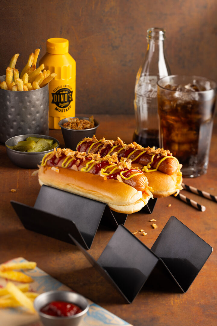Black Triple Street Food Stand 21cm x 10cm