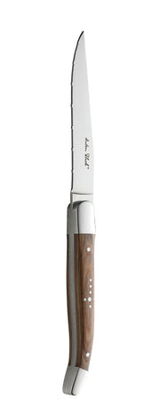 Laguiole Wood Handled Steak Knife - Serrated Edge