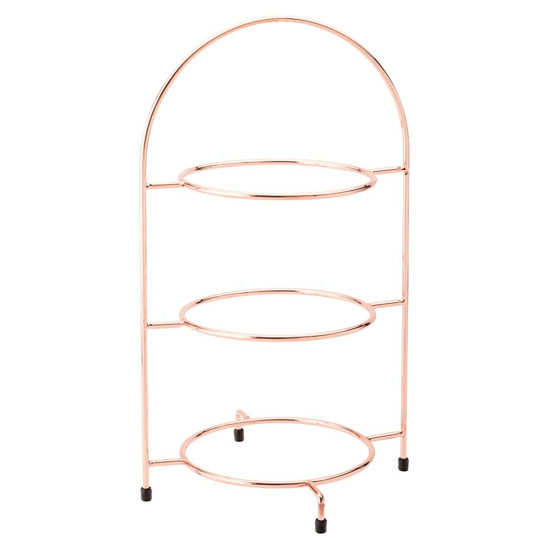 Copper 3 Tier Plate Stand 16.5" (42cm)