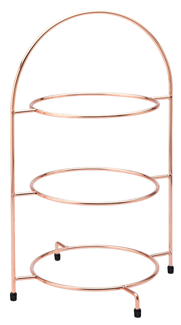 Copper 3 Tier Plate Stand 17" (43cm)