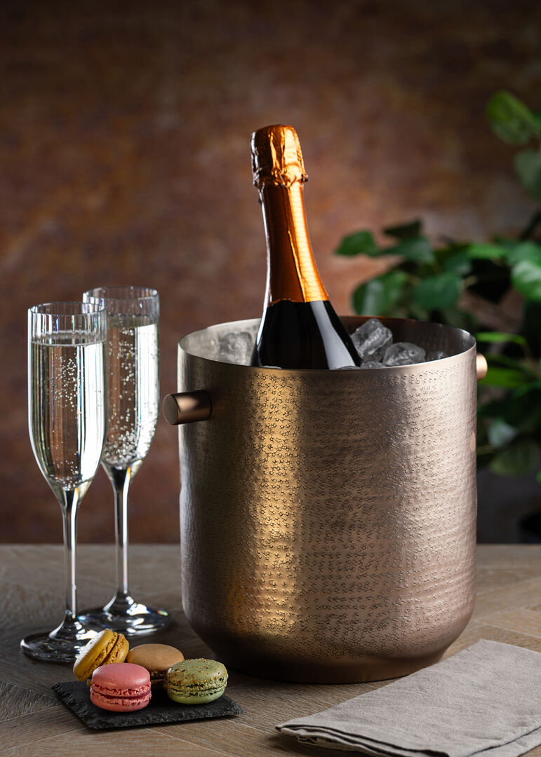 Aged Copper Wine Bucket 19.5 x 21cm