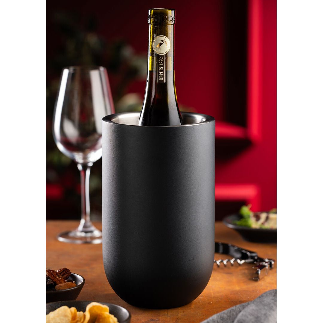 Matt Black Wine Cooler 4.75x8" (12x20cm)