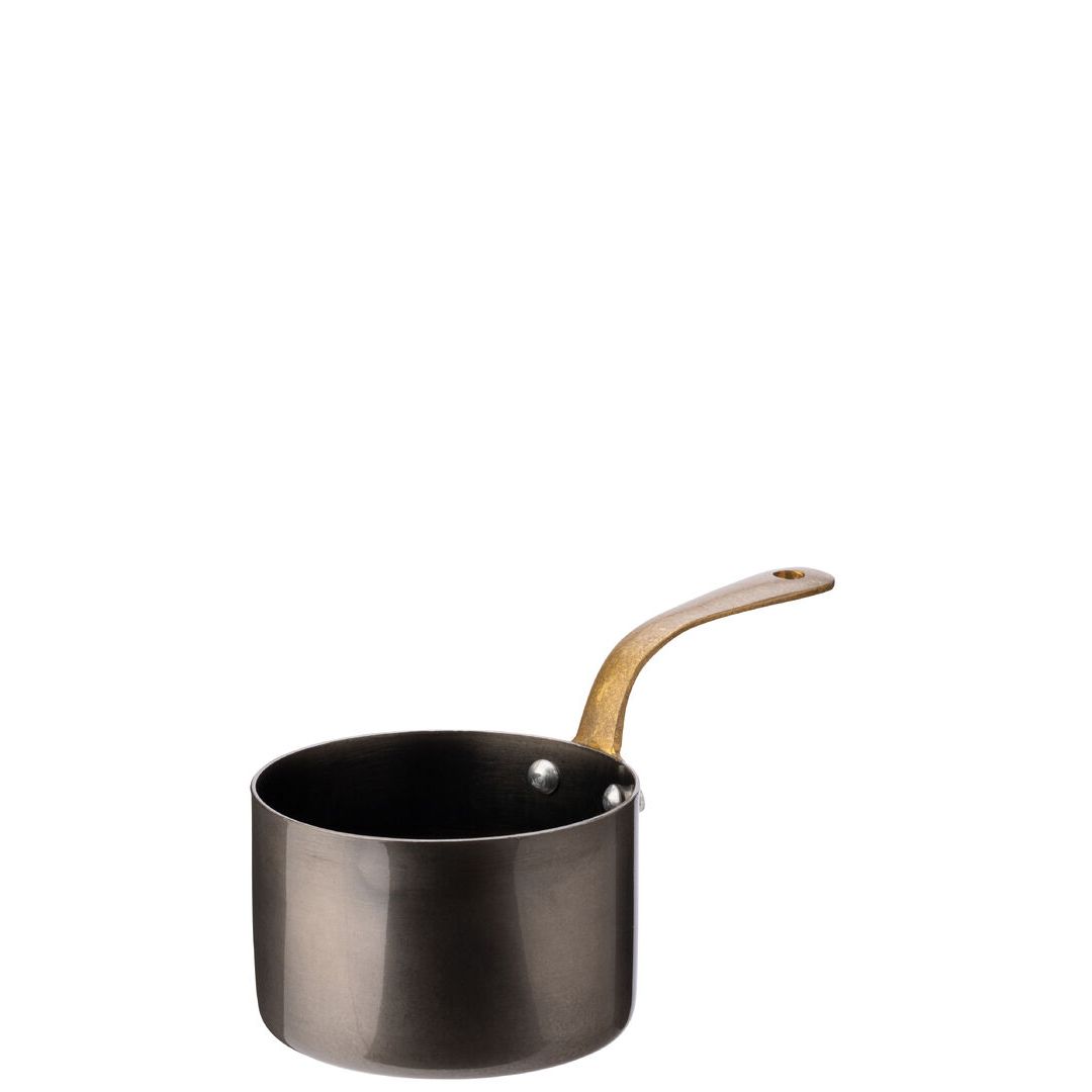 Black Vintage Steel Mini Sauce Pan 3.5" (9cm)