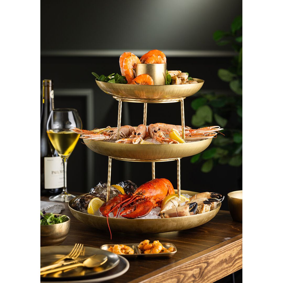 Vintage Gold Seafood Tower Serving Bowl (35cm)