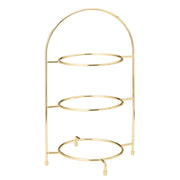 Gold 3 Tier Plate Stand 16.5" (42cm)