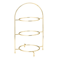 Gold 3 Tier Plate Stand 16.5" (42cm)
