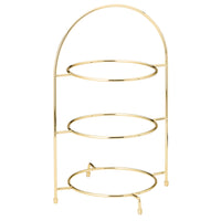 Gold 3 Tier Plate Stand 17" (43cm)