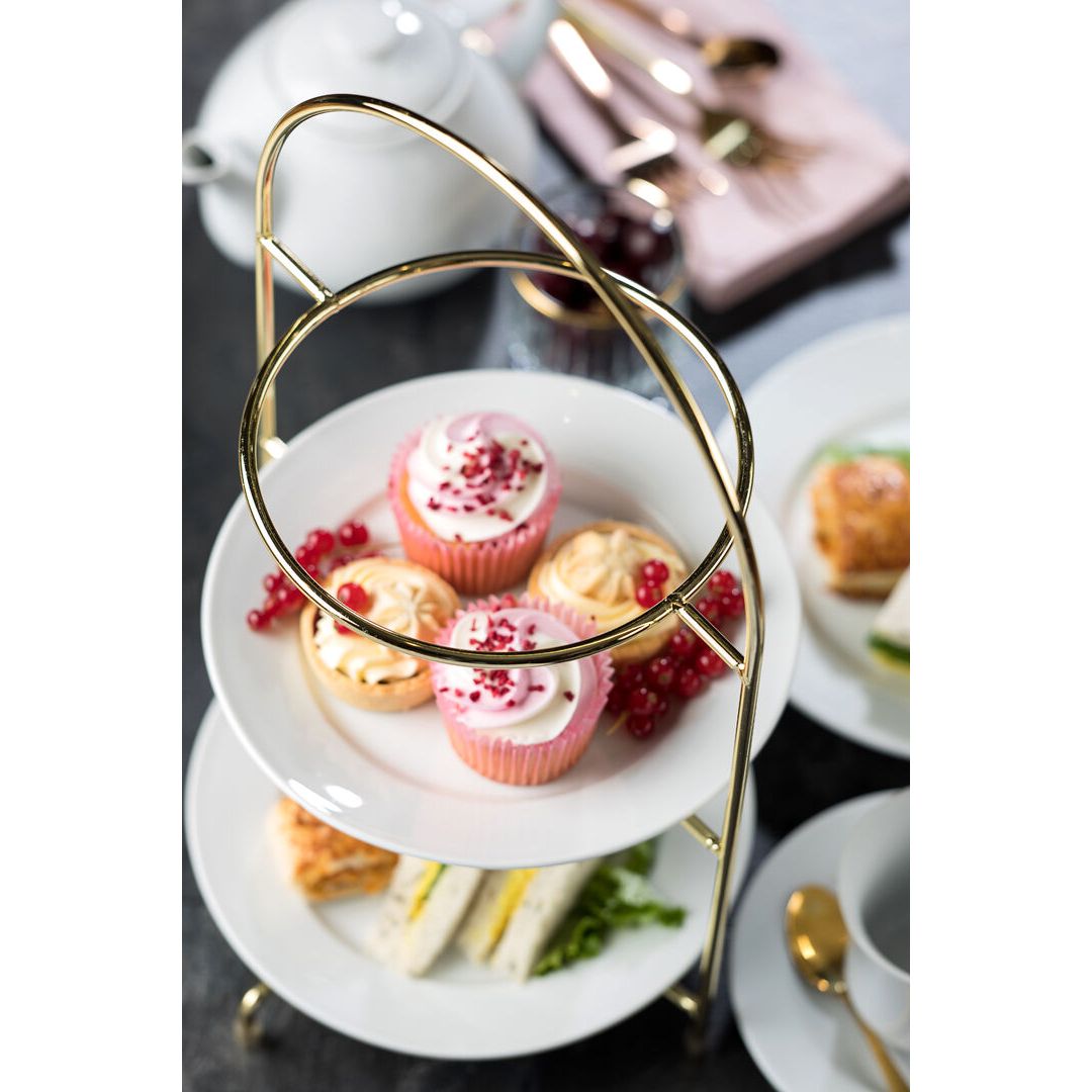 Gold 3 Tier Plate Stand 17" (43cm)