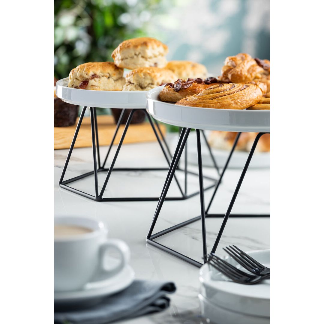 Utopia Round Riser Utopia | Table Presentation | Matt Black Plate Riser - 16.5cm x 13cm ...