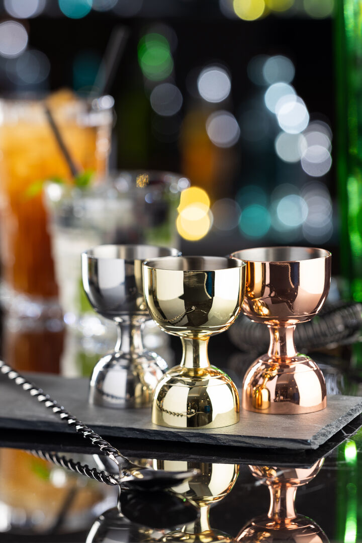 Gold Round Bulb Jigger 25ml/50ml