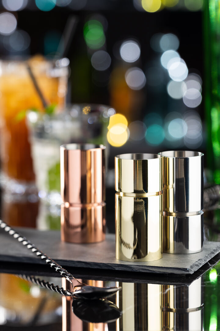 Gold Straight Sided Jigger 25/50ml