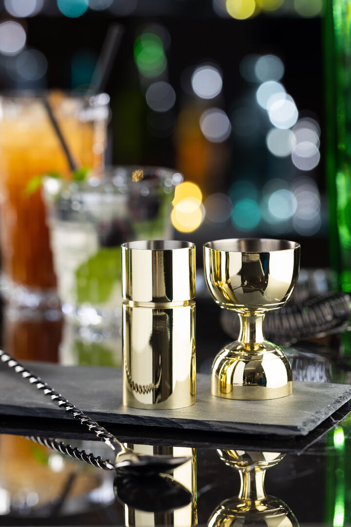 Gold Straight Sided Jigger 25/50ml