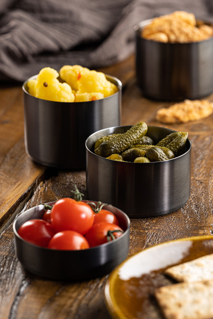 Brushed Black Dip Pot 3" (7.5cm) 4oz (10cl)