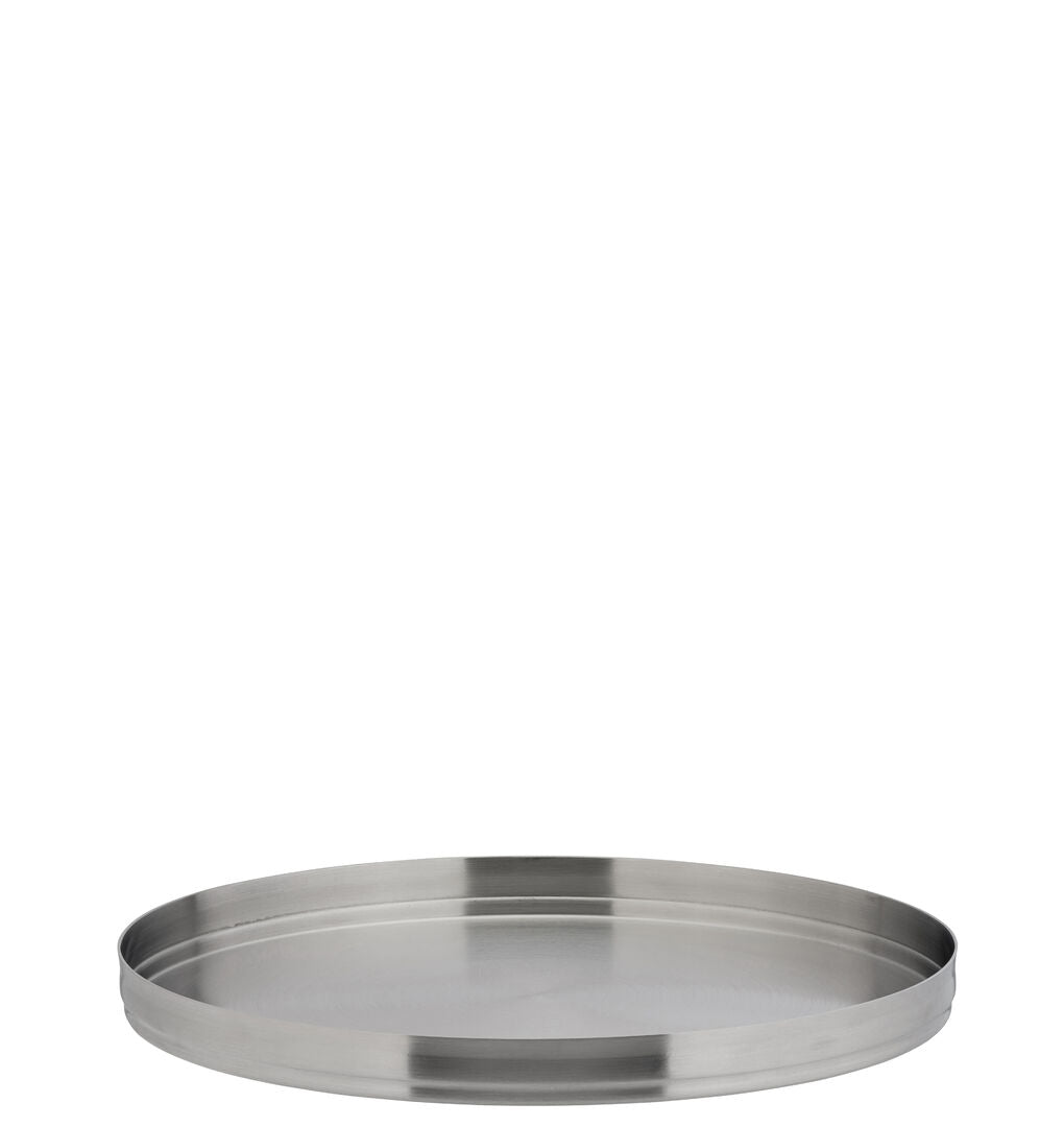 Brushed Stainless Steel Round Plate 9" (23cm)