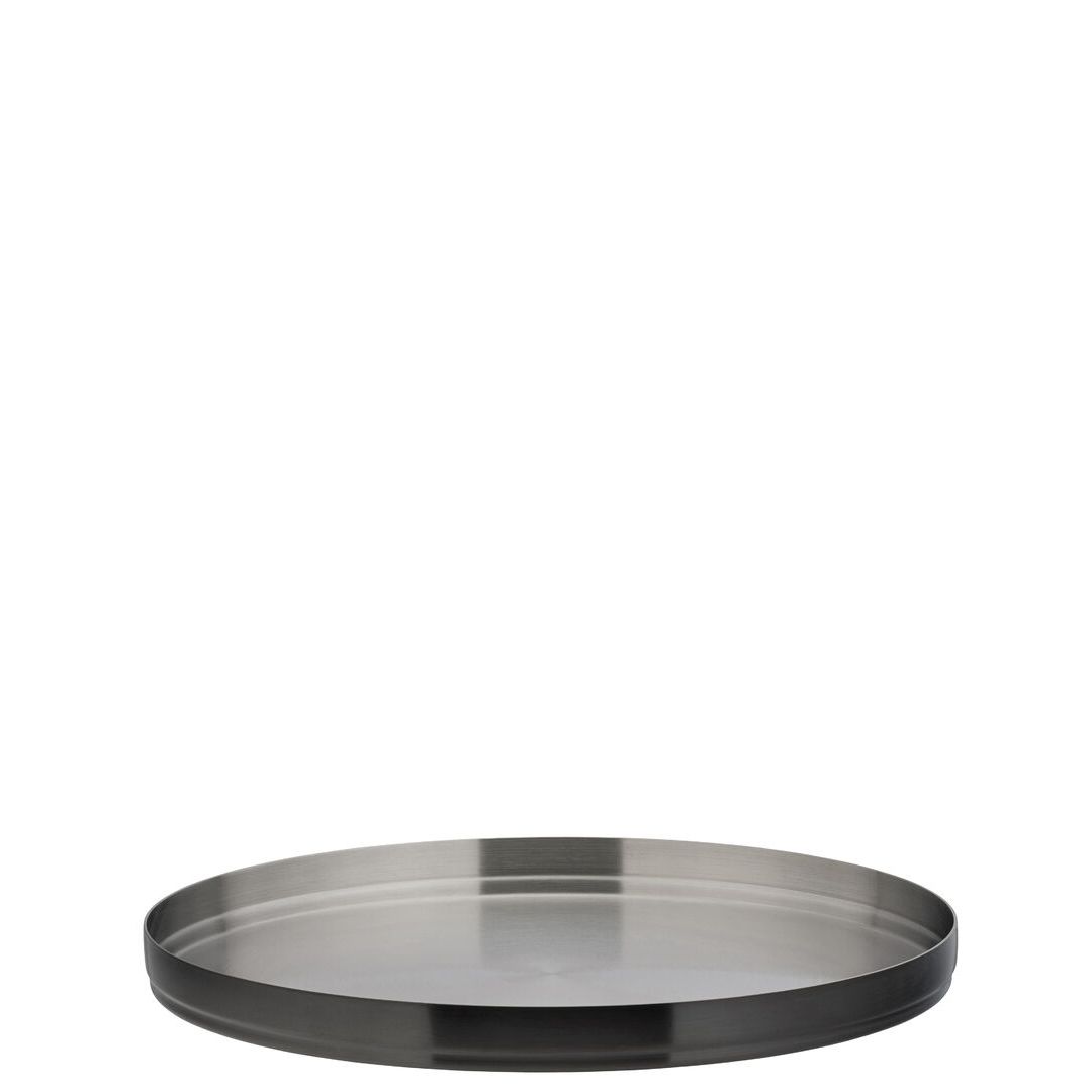Brushed Black Round Plate 9" (23cm)