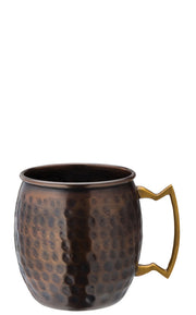 Aged Copper Hammered Round Mug 19oz (54cl)