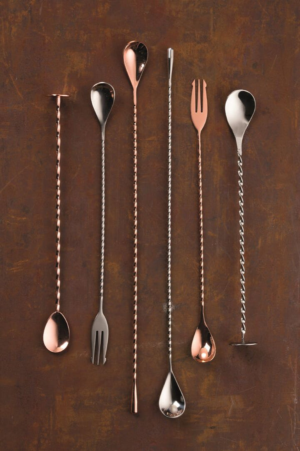 Vintage Copper Cocktail Mixing Spoon 11" (28cm)