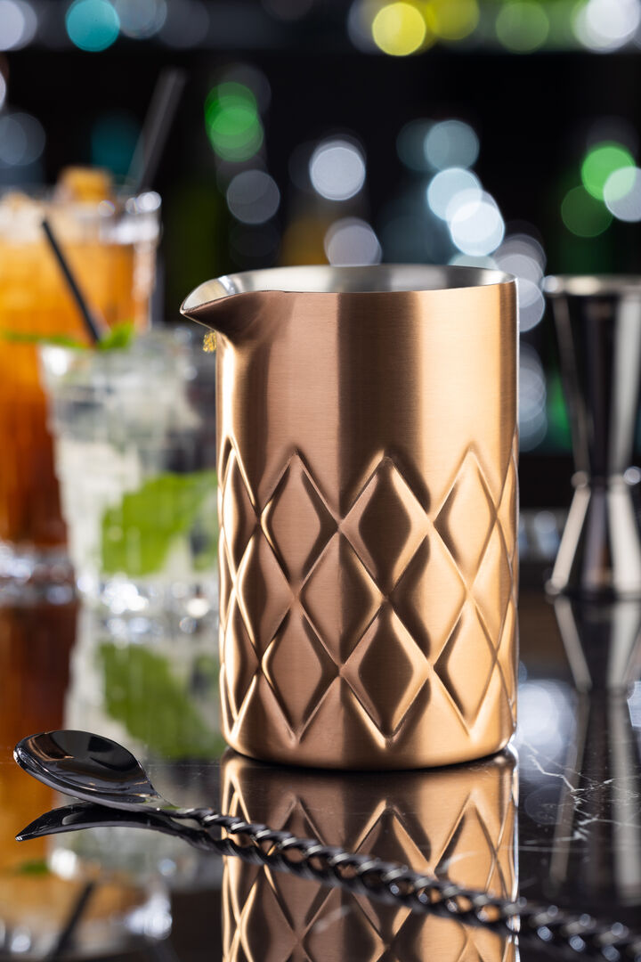 Brushed Copper Steel Double Walled Mixing Jar 58cl