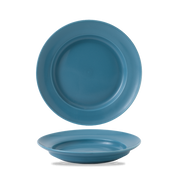 Art De Cuisine Future Care Blue Glaze Footed Dinner Plate 10 1/4"