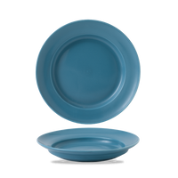 Art De Cuisine Future Care Blue Glaze Footed Dinner Plate 10 1/4"