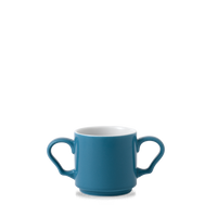 Art De Cuisine Future Care Blue Glaze Double Handled Mug 10oz