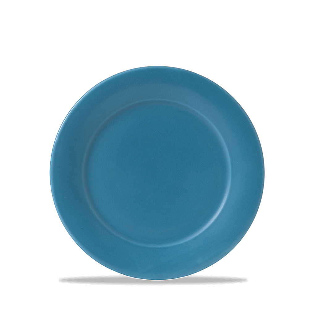 Art De Cuisine Future Care Blue Glaze Mid Rim Plate 8"