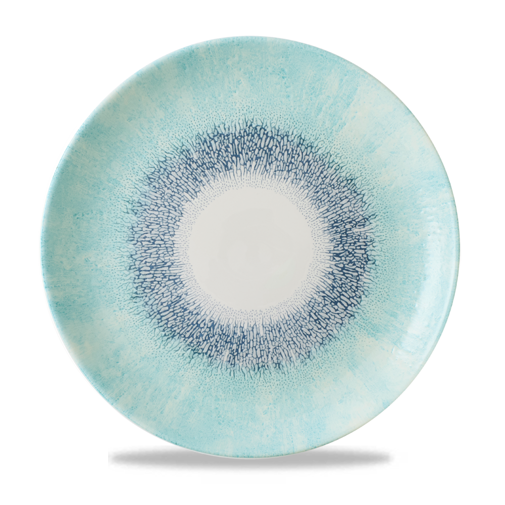 Studio Prints Fusion Blue Coupe Plate 28.8cm - Textured Elegance for Dining