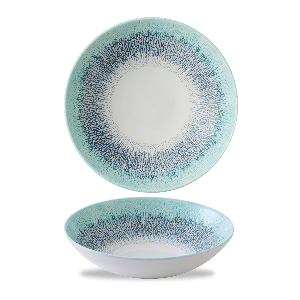 Studio Prints Fusion Blue Coupe Bowl 18.2cm - Unique Textured Design