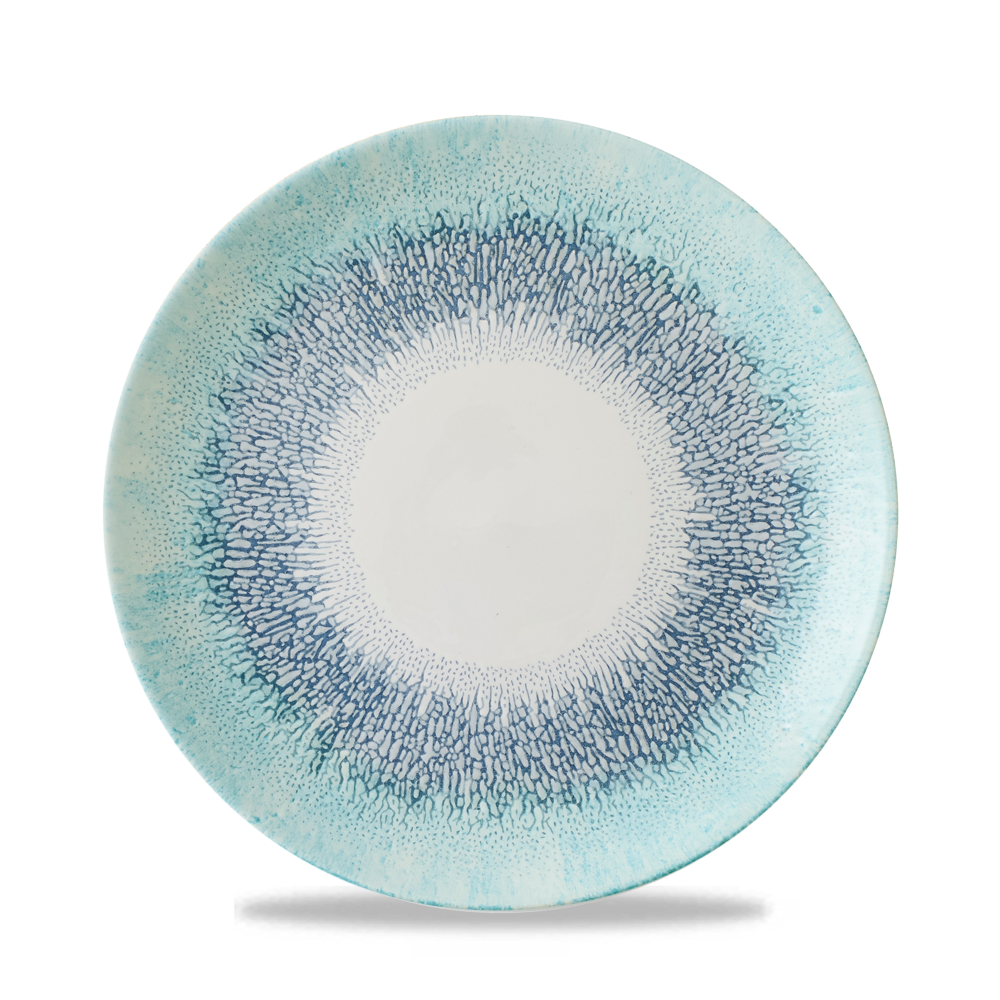 Studio Prints Fusion Blue Coupe Plate 21.7cm - Textured Elegance