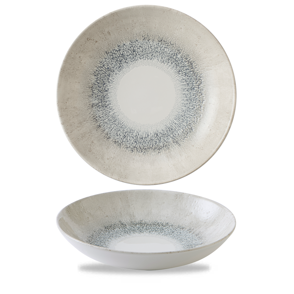 Studio Prints Fusion Grey Coupe Plate 24.8cm - Unique Dining Experience