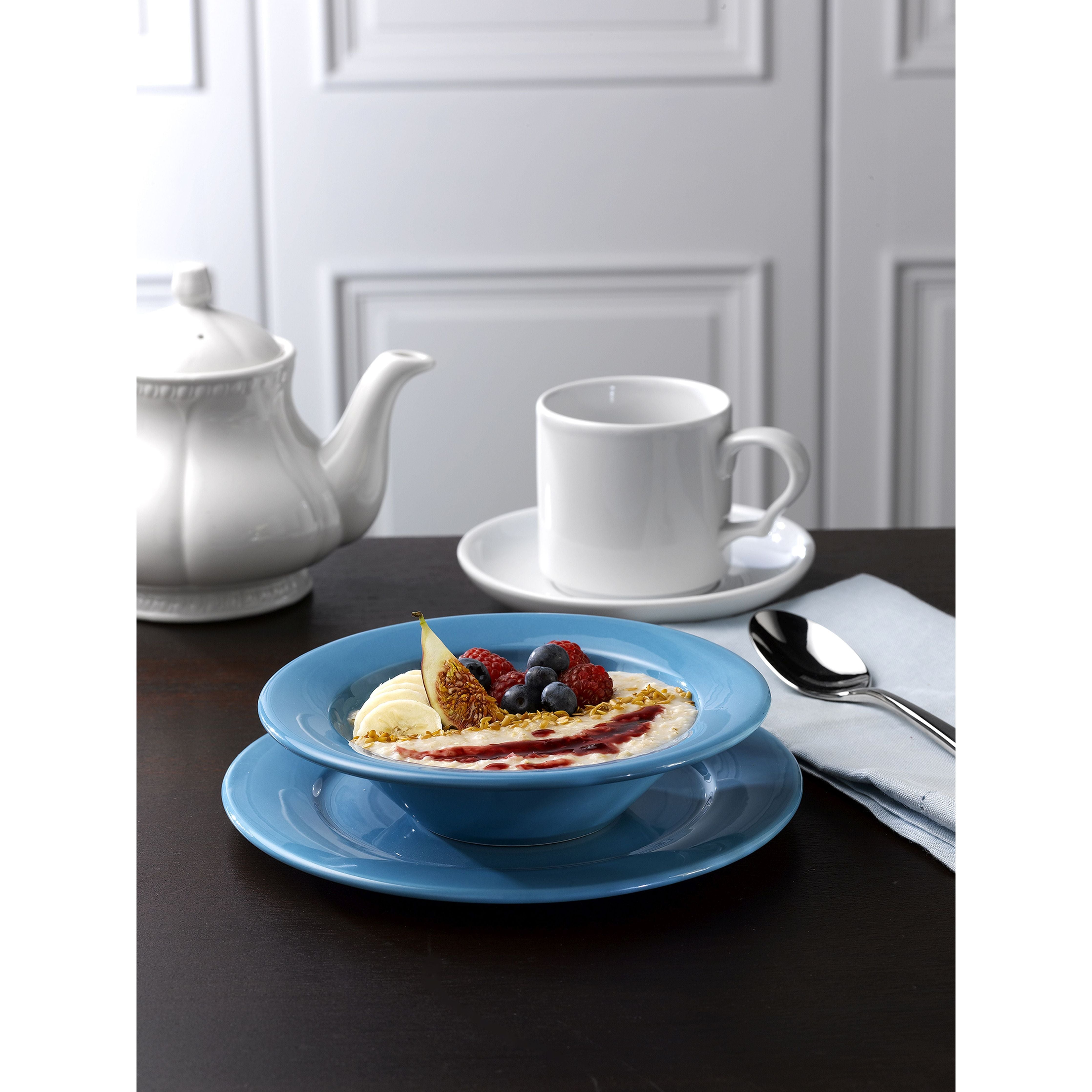 Art De Cuisine Future Care Blue Glaze Mid Rim Plate 8"