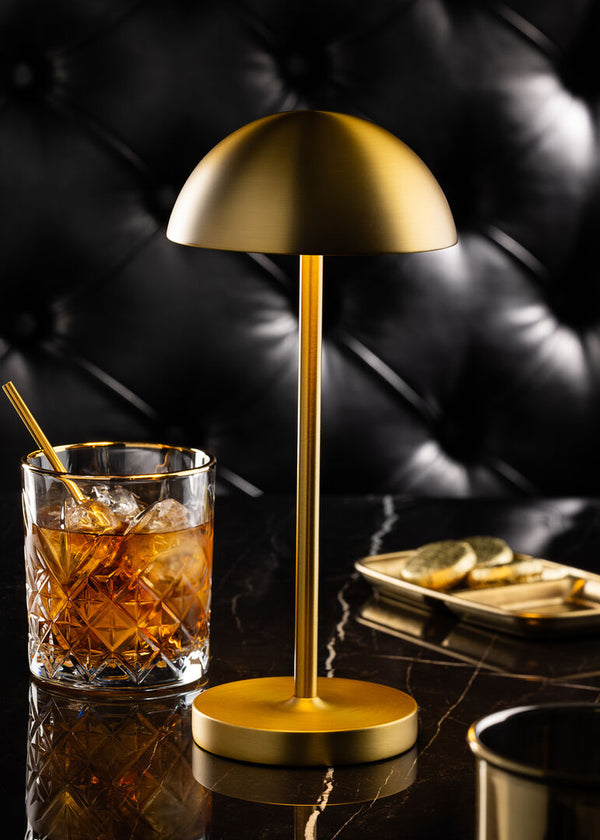 Tonga LED Cordless Lamp 26cm - Brushed Gold