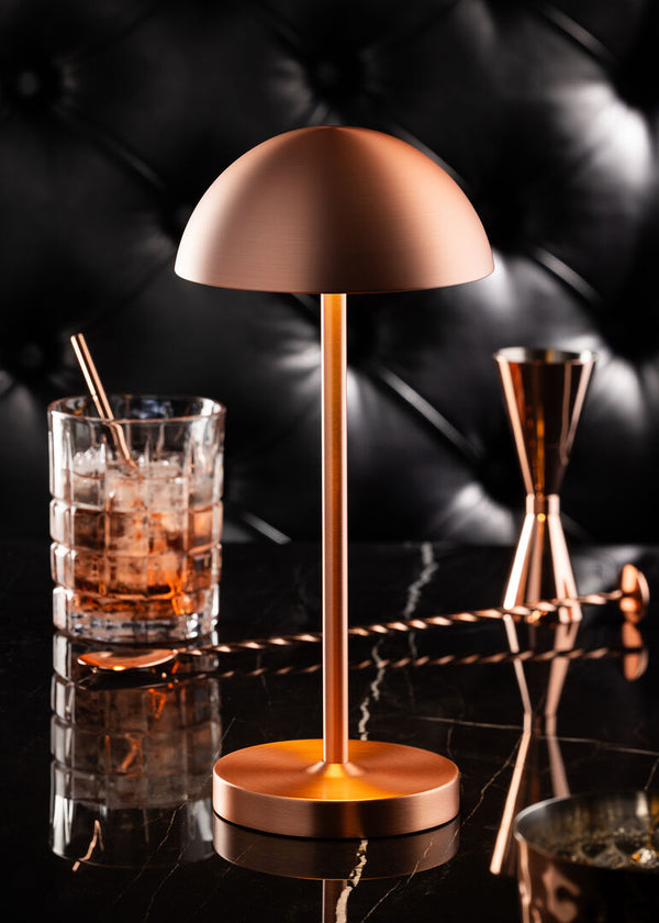Tonga LED Cordless Lamp 26cm - Brushed Copper