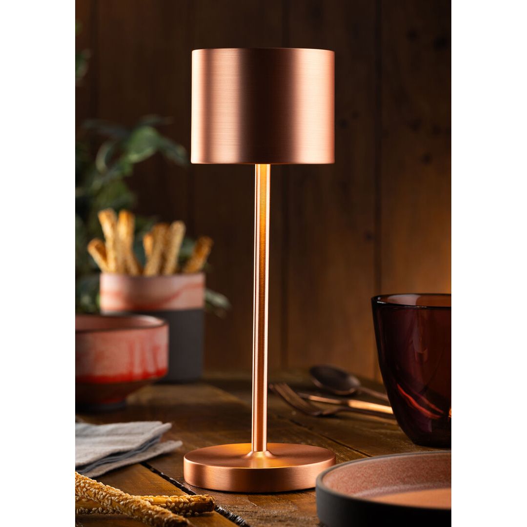 Tahiti LED Cordless Lamp 26cm - Brushed Copper