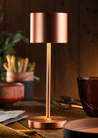 Tahiti LED Cordless Lamp 26cm - Brushed Copper