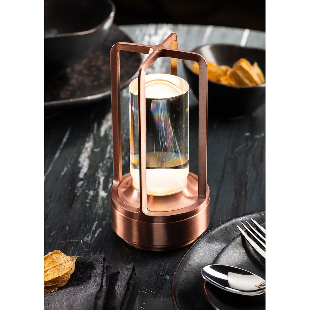 Cuba LED Cordless Lamp 17.5cm - Brushed Copper