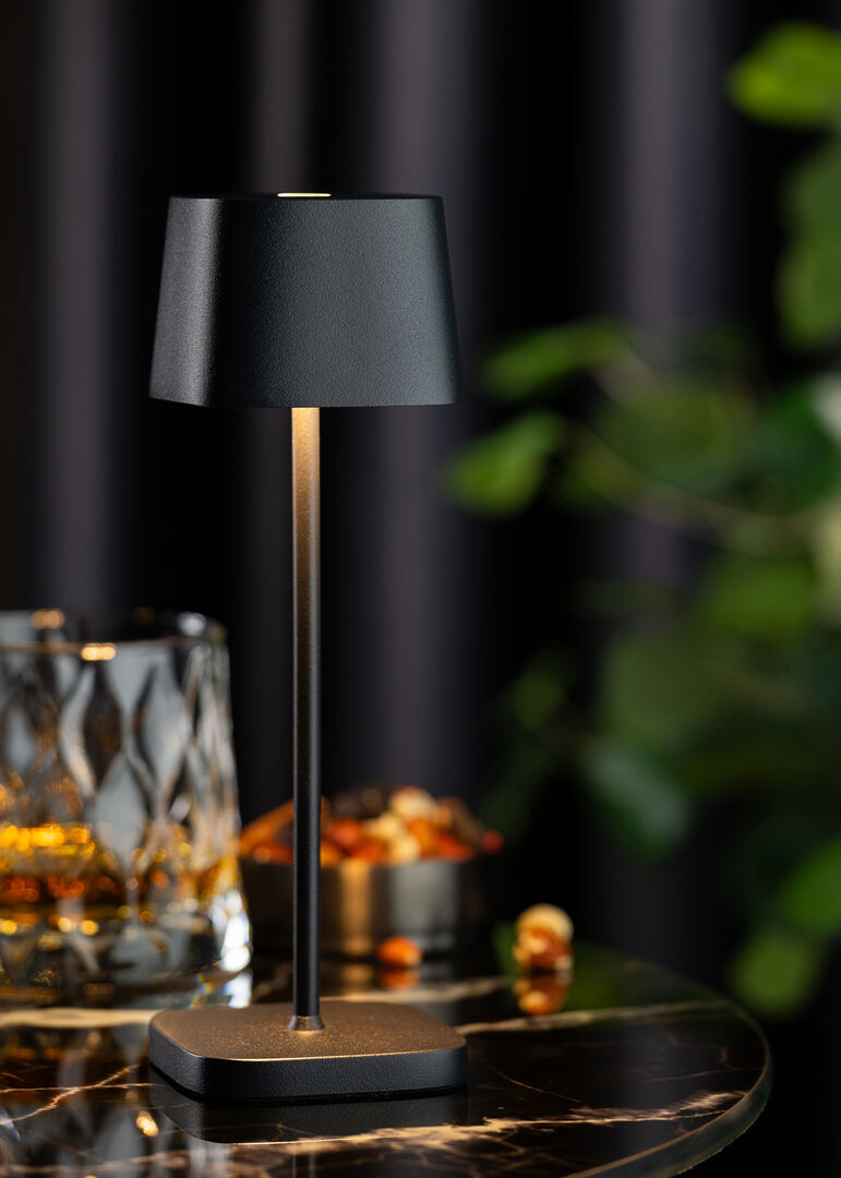 Montego Micro LED Cordless Lamp 20cm - Black