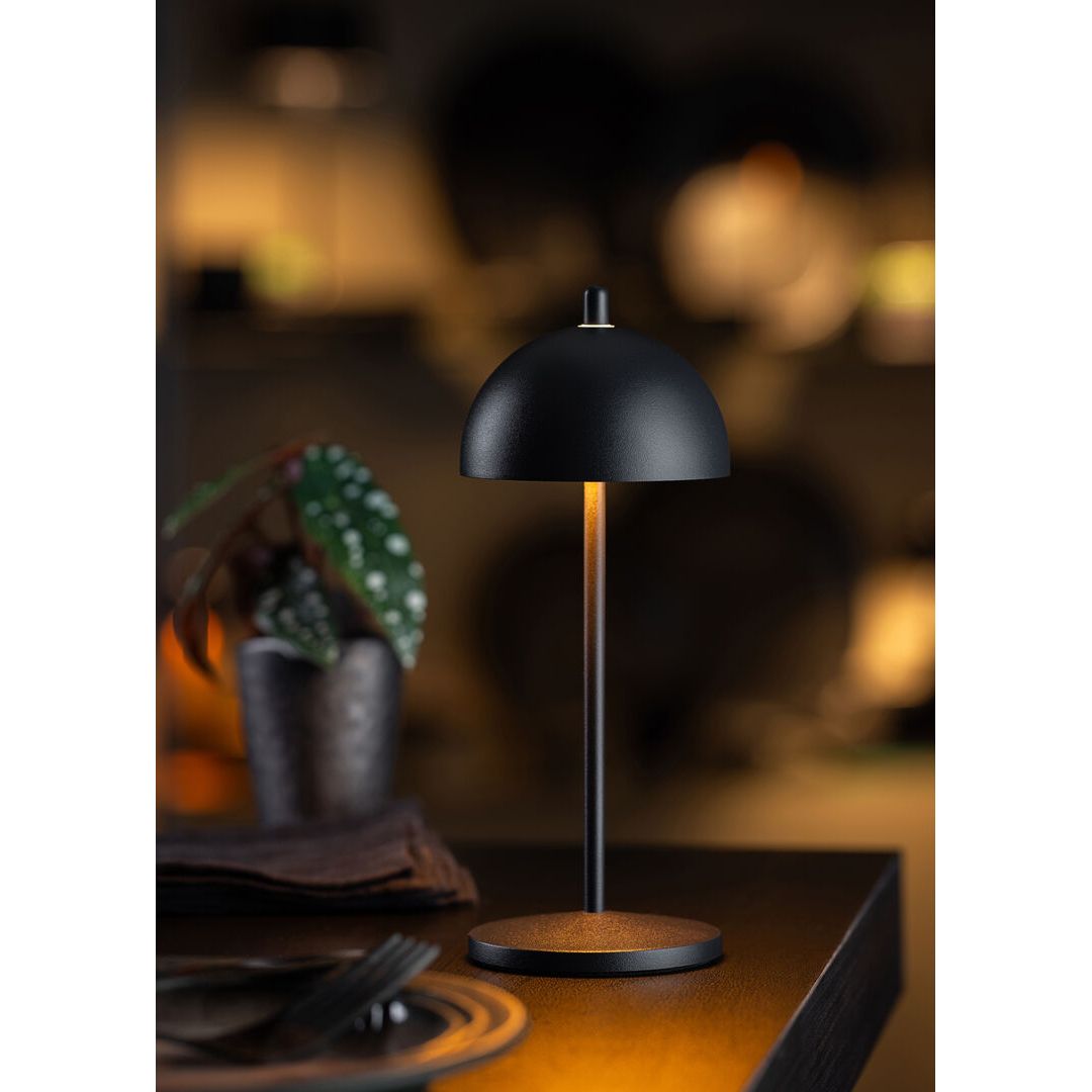 Antigua Micro LED Cordless Lamp 20cm - Black - RE
