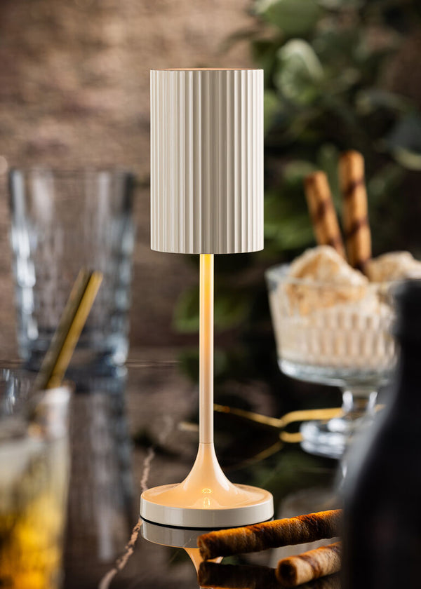 Cayman Micro LED Cordless Lamp 20cm - Cream - RE