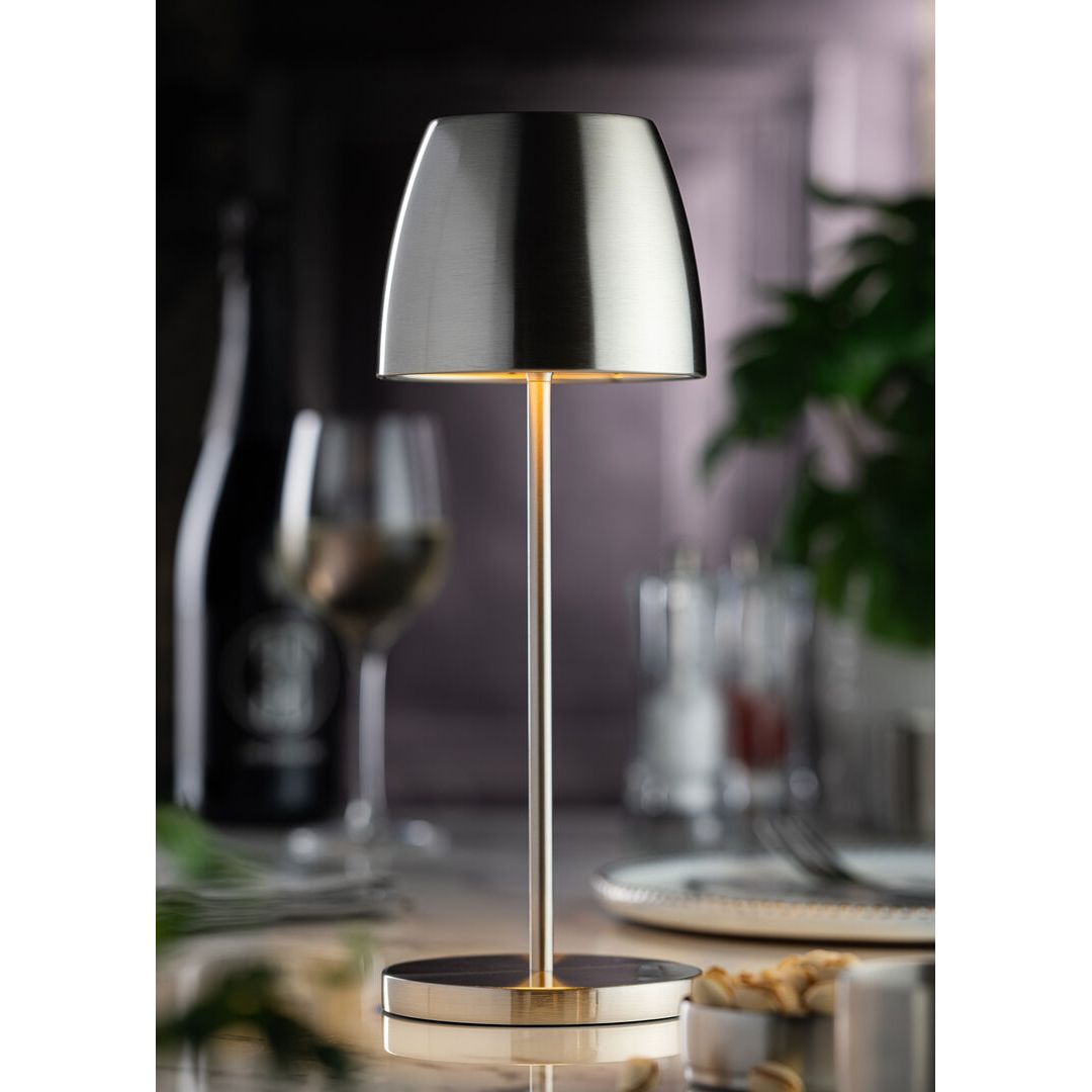 Montserrat LED Cordless Lamp 30cm-BrushedSilver-RE