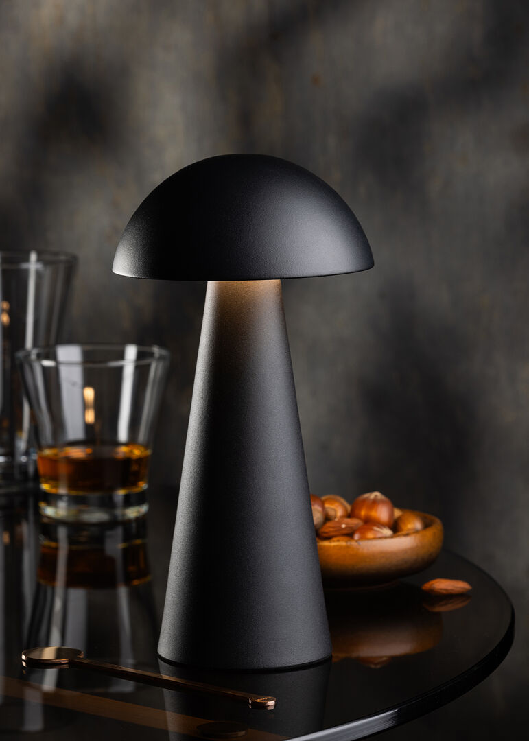 Grenada LED Cordless Lamp 22.5cm - Black - RE