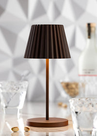 Dominica LED Cordless Lamp 26cm - Cocoa