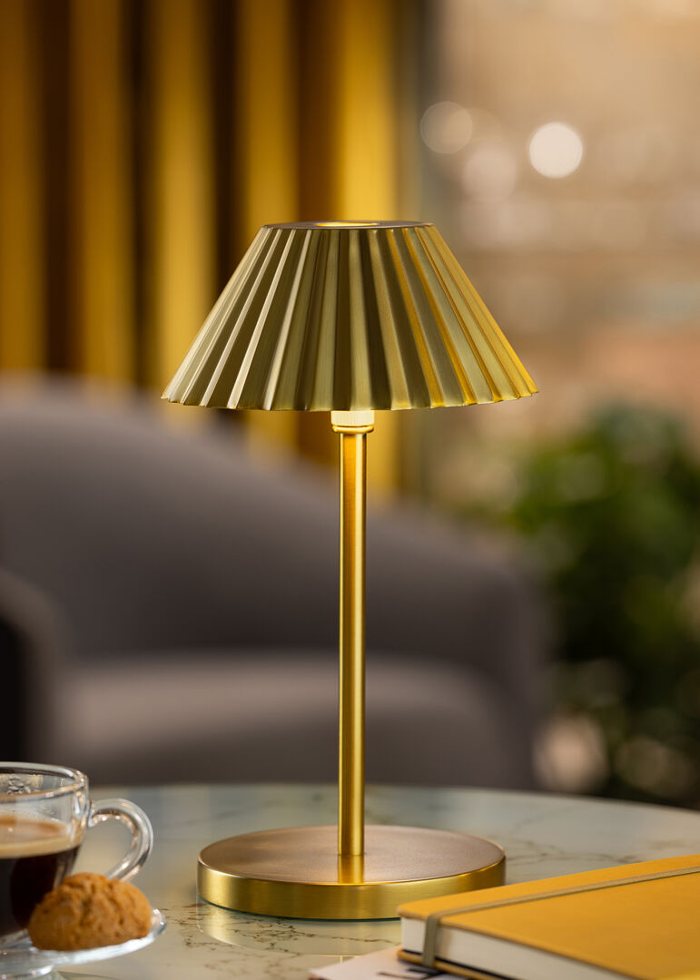 Aruba LED Cordless Lamp 23cm - Brushed Gold - RE