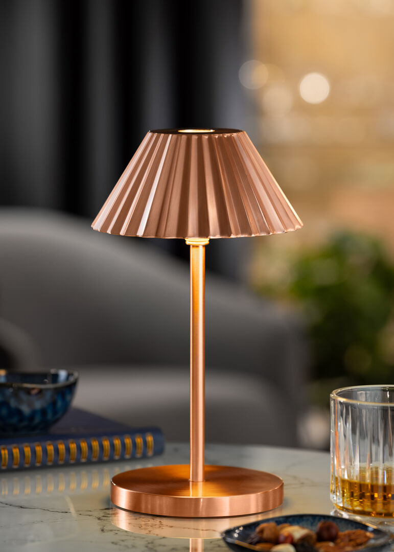 Aruba LED Cordless Lamp 23cm - Brushed Copper