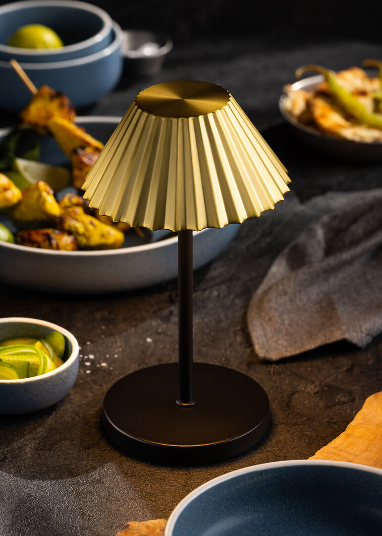 Aruba LED Cordless Lamp 23cm -Black & Gold - RE