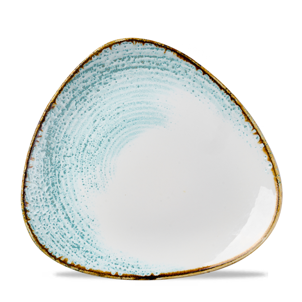 Homespun Accents Aquamarine Triangle Plate 26.5cm