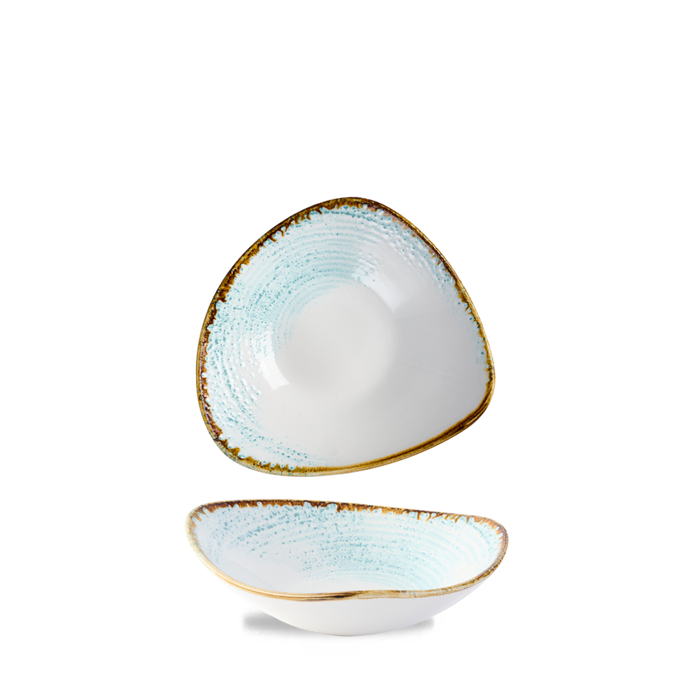 Homespun Accents Aquamarine Triangle Bowl - 18.5cm Unique Design