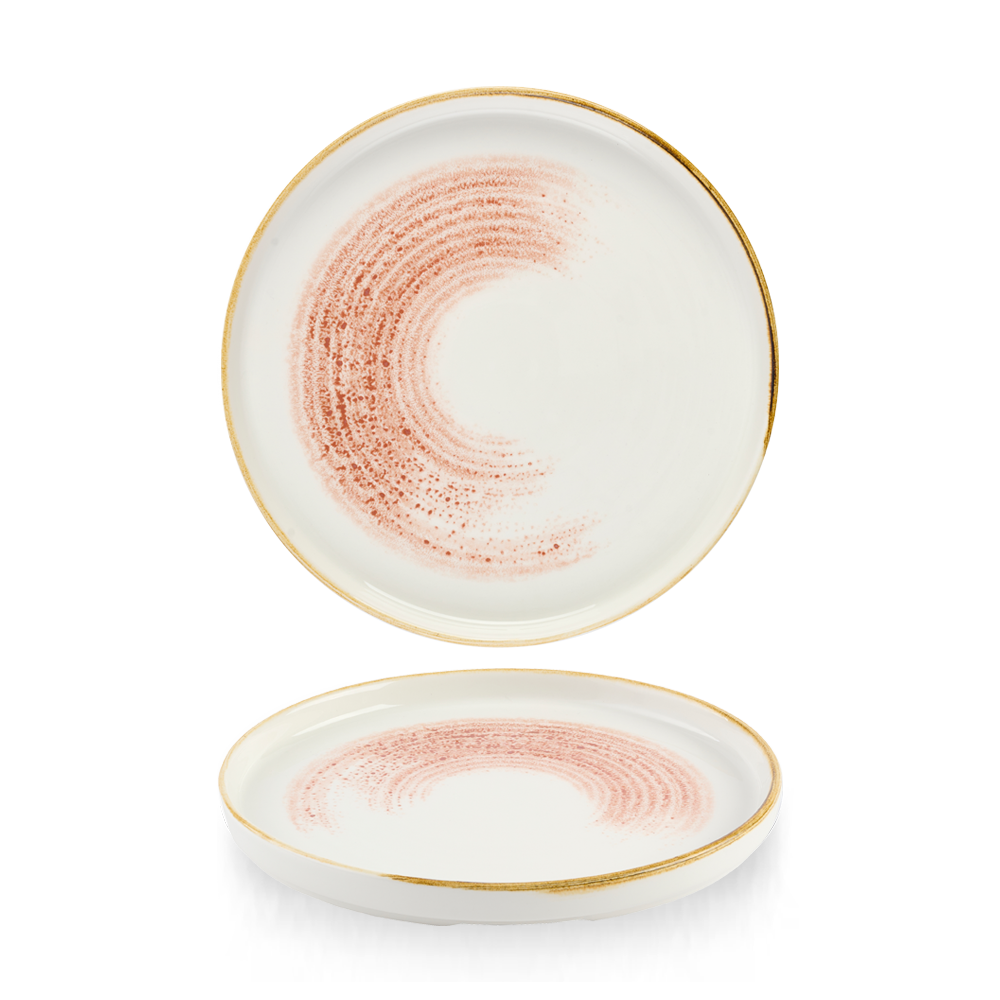 Studio Prints Homespun Accents Coral Walled Plate 21cm