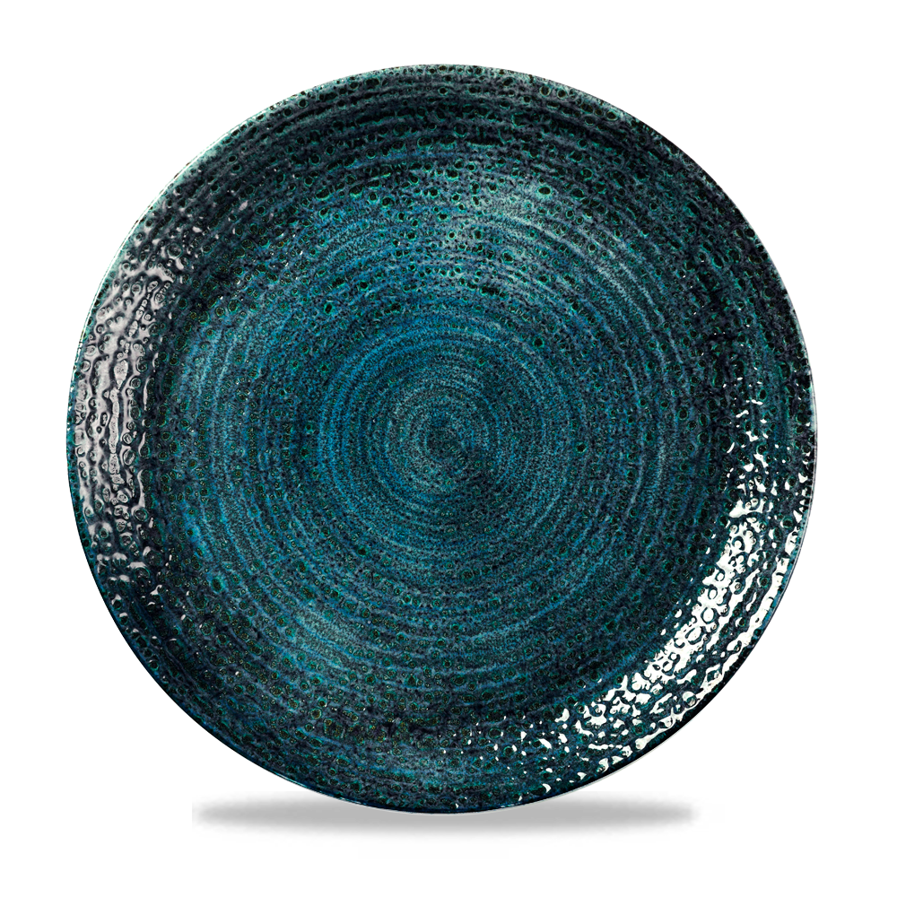 Homespun Chroma Blue Coupe Plate 28.8cm - Artistry for Your Table