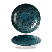 Homespun Chroma Blue Coupe Bowl 18.2cm - Unique Hand-Thrown Elegance